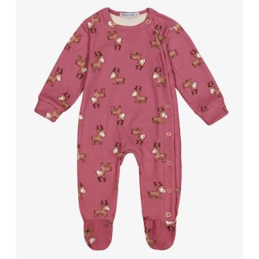 Imagem de Macacão Menina Em Fleece Estampado Trick Nick Vermelho, M, Vermelho