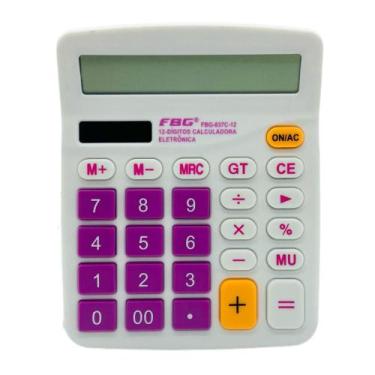Imagem de Calculadora Eletrônica 12 Dígitos FBG 837C-12R, ROSA