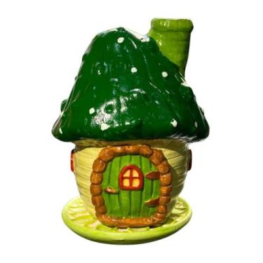 Imagem de Incensário Cascata Casinha de Cogumelo Artesanal Decorativo - no-brand