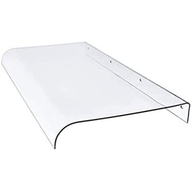 Imagem de Toldo invisível, silencioso/toldo solar para portas e janelas de varanda, placa de PC transparente de 3,5 mm, adequado para porta frontal/ar condicionado/varanda, 40x80cm/15x31in