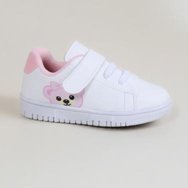 Imagem de Tênis Infantil Menina Casual Urso Wb109ura Branco - WILL BOARD SARONI,