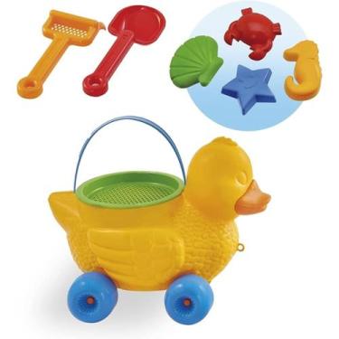 Imagem de Pato de praia infantil com balde e acessórios - usual - Usual Brinqued