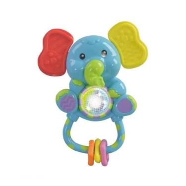 Imagem de Chocalho brinquedo mordedor divertido musical elefante - KITSTAR