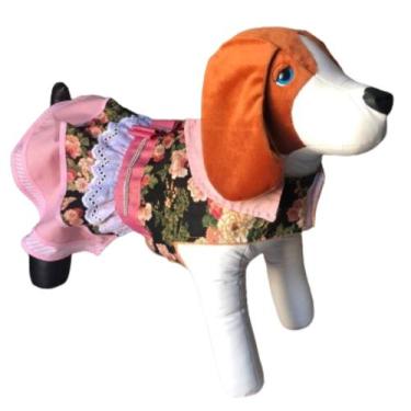 Imagem de Vestido de inverno para cães - Totó & Cia, Floral e rosa, 6