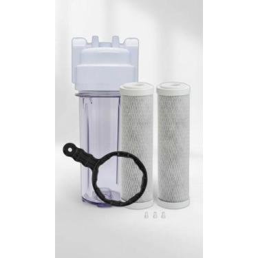 Imagem de Filtro Carcaça Água c/ 2 Refil Carvão Ativado - Congratulations Store
