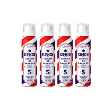 Imagem de Espuma de barbear my health kings men care 150ml, 4 UNIDADES