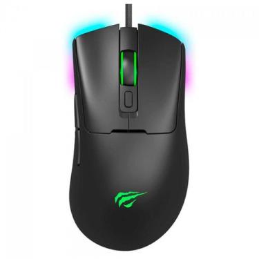Imagem de Mouse Gamer Havit MS966 - 12000dpi - Iluminação RGB - 7 Botões - Preto