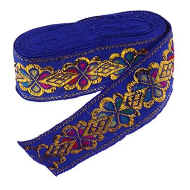Imagem de dailymall Acabamento em renda com fita de renda estilo nacional para fita decorativa - azul royal