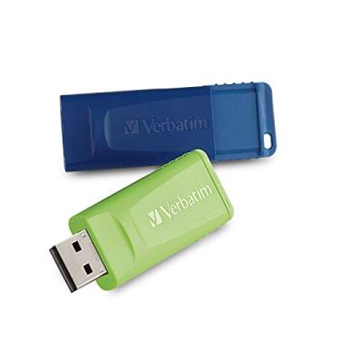 Imagem de Verbatim Pen Drive USB Store 'n' Go de 16 GB - Compatível com PC/Mac - 2 unidades - Azul, verde