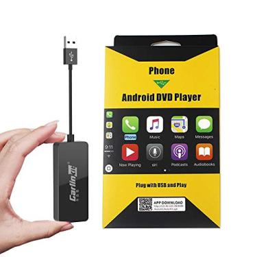 Imagem de CarlinKit Dongle com fio CarPlay Android Auto para rádio de carro com sistema Android versão 4.4.2 e acima, instale o aplicativo AutoKit no sistema do carro, conecte o aplicativo AutoKit