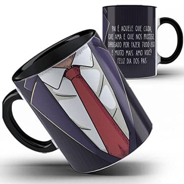 Imagem de Caneca preta Papai pai que cuida e Protege