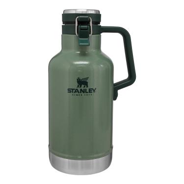 Imagem de Stanley Growler clássico Easy-Pour 1,8 g, Growler isolado mantém a cerveja fria e carbonatada, feito com interior de aço inoxidável, revestimento externo durável e tampa à prova de vazamento, alça