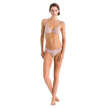 Imagem de HANRO Sutiã feminino com aro de ilusão de renda, Natural., 38D