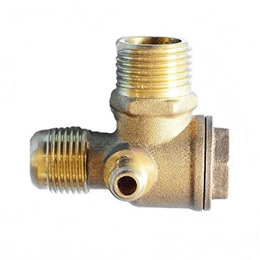 Imagem de Compressor de ar válvula de verificação SENRISE válvula de retenção de latão 3 vias válvula conector de tubo, HA2230F, Gold Tone, Male 3/8"*14mm*1/8"
