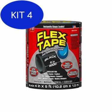 Imagem de Kit 4 Flex Tape Black 4X5`