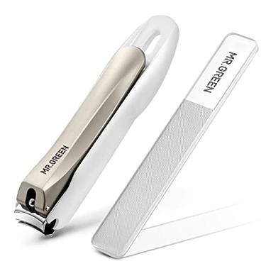 Imagem de MR.GREEN Cortador de Unhas Antirespingos de Unhas Ferramentas de Manicure de Aço Inoxidável Tesoura de Unhas Design Destacável Cortador de Unhas (G + arquivo de vidro nano)