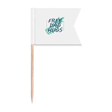 Imagem de Embrace Father Leaves s Bandeiras de palito de dente para marcação de rotulagem para bolo de festa, prato de queijo