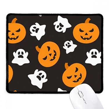Imagem de Mousepad Pumpkin Halloween Hallowmas Ghost borda costurada tapete de borracha para jogos