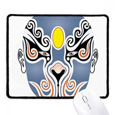 Imagem de Mousepad Baizitu colorido de cabeça de ópera de Pequim, tapete de borracha para jogos