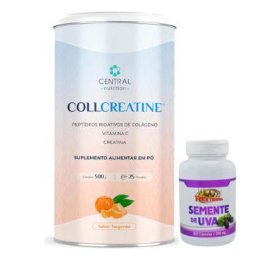 Imagem de Collcreatine - 500 Gramas - Central Nutrition + Semente De Uva 60 Caps