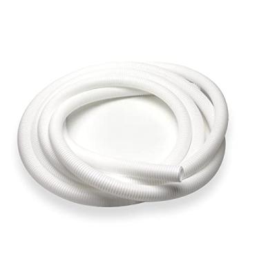 Imagem de Bettomshin Tubo ondulado conduíte de fio PP tubo de polietileno não dividido mangueira de tubo de fio flexível 23 mm diâmetro interno 28,5 mm diâmetro externo 5,5 m de comprimento para capa de cabo líquido manga branca 1 peça