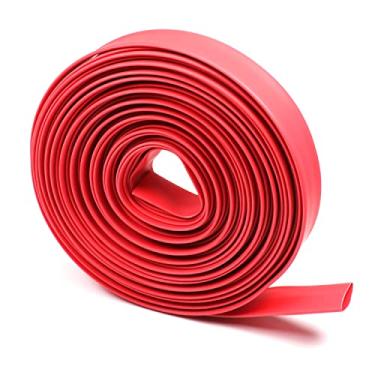 Imagem de Bettomshin 1 peça PE tubo termorretrátil conduíte 1,3 cm diâmetro 32,81 pés comprimento tubo isolado tubo envoltório relação 2:1 manga de cabo elétrico para proteção de isolamento de longa duração vermelho