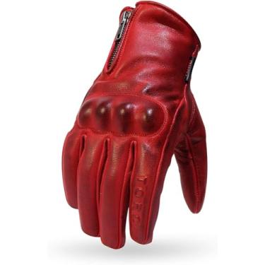 Imagem de TORC Luvas de motocicleta femininas TG58BEV23 Beverly Hills Vermelho-Médio