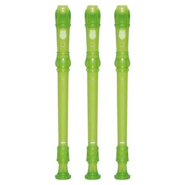 Imagem de Kit 3 Flautas Doce Soprano Barroca Em C YRS-20B Verde