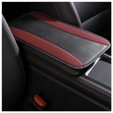 Imagem de IHOTDER Elegante capa de console central de carro, capa de couro PU para apoio de braço para carro evita arranhões no console central, almofada universal para apoio de braço de carro interior para