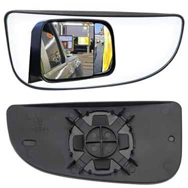 Imagem de Vidro retrovisor inferior lateral 68067730AA, compatível com Dodge Ram 1500 2500 3500 4500 5500 2020 2009-2020, vidro de espelho lateral direito Ram com suporte traseiro