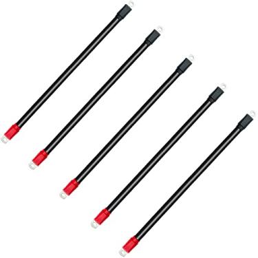 Imagem de NOVINO Conjunto de fiação de cabos de bateria de carrinho de golfe para carro de clube DS 1995-2022 48 volts com 5 peças de 36 cm, kit de cabos de bateria de carrinho de golfe CA/CC de calibre 4 para