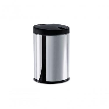 Imagem de Lixeira Press Inox Com Tampa - Linha Pia ø 17 X 25 Cm Preto Brinox