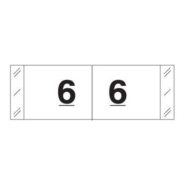 Imagem de Doctor Stuff - File Folder Labels, Number 6, TABBIES 11830 Match - CBWM Series Chart Stickers, Black/White, 1/2" x 1-1/2", #6, 500/Roll