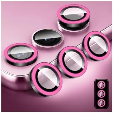 Imagem de Kucheed Protetor de tela luminoso para Samsung Galaxy S23/S23 colorido noctilucente vidro temperado protetor de tela, alinhamento automático anéis de liga de alumínio