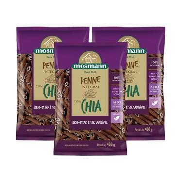 Imagem de Kit 3X: Macarrão Penne Integral com Chia Mosmann 400g
