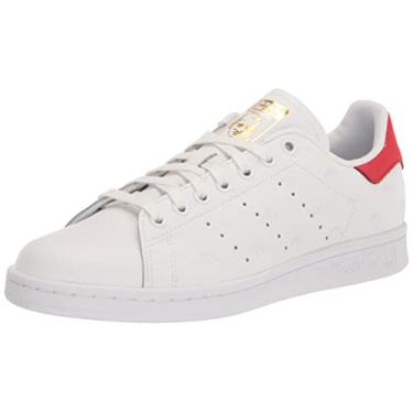 Imagem de adidas Originals Tênis feminino Stan Smith, Branco/melhor escarlate/dourado metálico, 10