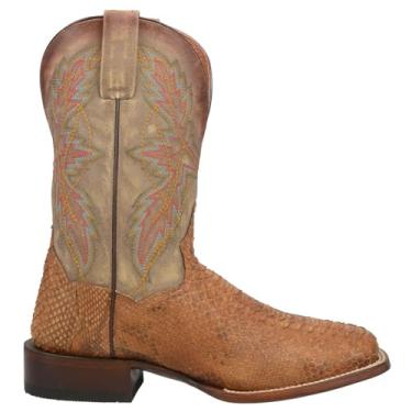Imagem de Dan Post Botas masculinas Dry Gulch Python bico quadrado casual cano médio - marrom, Bronzeado, 7