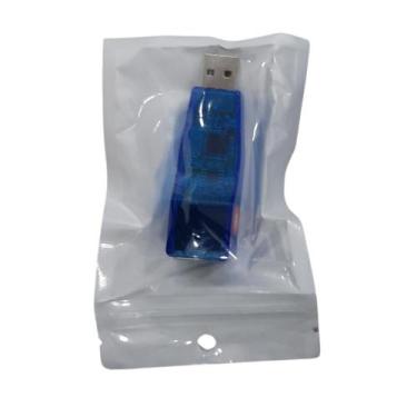 Imagem de Adaptador Azul Com Saida Usb 2.0 Lan Placa Rede Externa Rj45 - exbom