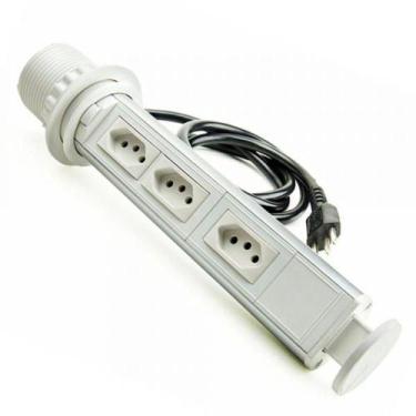 Imagem de Torre Totem Manual 3 Tomada 10a - Branco - QTMOV