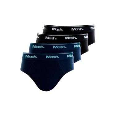Imagem de Kit com 4 Cuecas Infantil Slip Mash 193.01 Colorido, Azul marinho, M