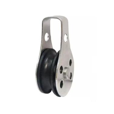 Imagem de Moitão Náutico Inox Bloco Não Removível Roldana Nylon 25mm - Noster Ná