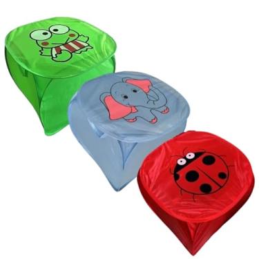 Imagem de Cesto Organizador Infantil Dobrável de Poliéster Organização Roupas Sujas Armazenamento Prático Dobrável Leve Resistente Material Seguro Fácil de Limpar