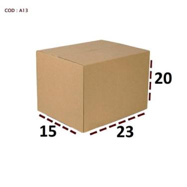 Imagem de 50 Caixas De Papelão 23 x 15 x 20 para Correios Sedex Lojistas Ecommer