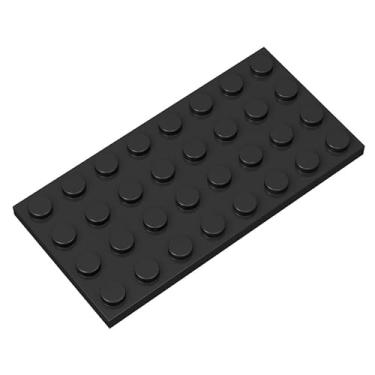 Imagem de Classic Black Plates Bulk, Black Plate 4x8, Building Plates Flat 20 Piece, Compatible with Lego Parts and Pieces: 4x8 Black Plates(Color: Black)