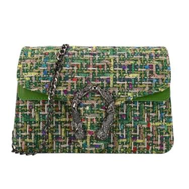 Imagem de Blisfulady Bolsas transversais para mulheres modernas - Bolsa transversal pequena bolsa de ombro bolsas clutch noite, Verde