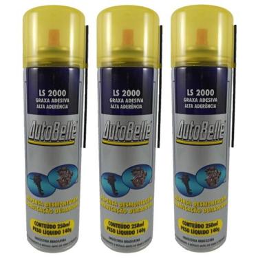 Imagem de Graxa Adesiva Alta Aderência Ls 2000 Autobelle 250 Ml Kit 3