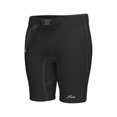 Imagem de Hevto Short feminino de neoprene de 2 mm, para esportes aquáticos, surf, natação, caiaque SUP (shorts preto, PPP)