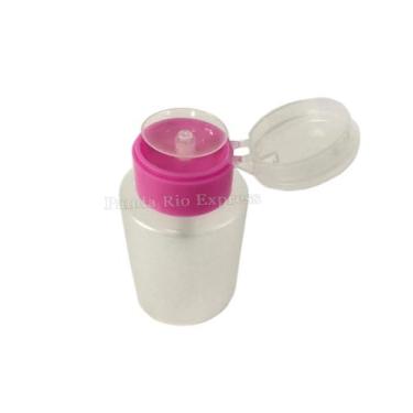 Imagem de Porta Acetona Rosa 60ml Com Válvula Trava Manicure Salão - Importado