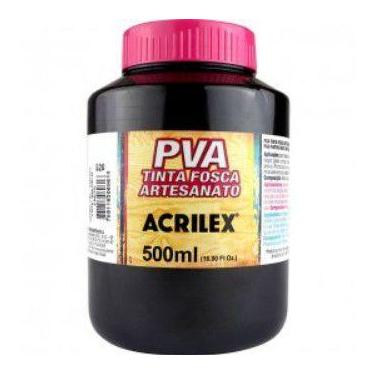 Imagem de Tinta Para Pva 500 Ml Fosca 519 Preta Acrilex