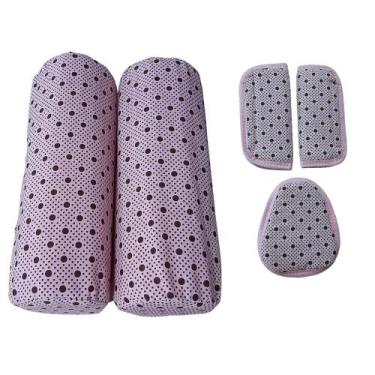 Imagem de Kit Segura Bebe Rn Rolinho+Protetor Cinto Para Bebê Conforto - Luma Co